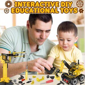 NEW STEM Building TOY CONSTRUCTION Trucks Educational Learning Excavator 8 in 1